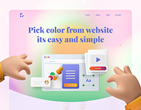 Color Picker Tools Landing Page | Header Exploration