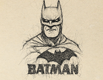 Batman Scribble Art
