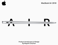 Apple MacBook Air 2018 Product Introductory Ui Design