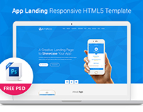 App Landing HTML5 Template (Free PSD)