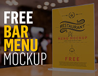 FREE PSD Bar/Restaurant Menu Mockup
