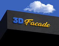 Free Shop Facade 3D Logo Mockup PSD