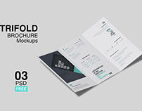 Free Trifold Brochure Mockup Pack