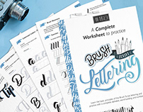 Brush Script Lettering Worksheets - free sample