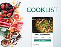 Cooklist iOS - UI/UX Design Concept