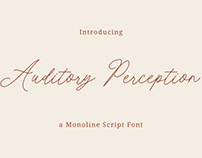 Auditory Perception - a Monoline Font