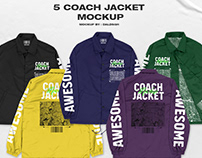 5 Coach Jacket - Mockup (1 free)