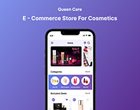 Queen Care - Beauty & Cosmetic Mobile App UI