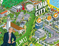 LMU City Advertising Campaign Illustration