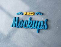 Free 3D Realistic Logo Mockup PSD
