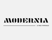 MODERNIA - FREE BOLD STENCIL TYPEFACE