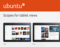 Ubuntu Scopes tablet view