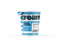 300g Sour Cream Cup Mockup