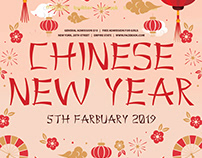 Chinese New Year FREE PSD Flyer Template