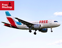 Freebie - Airplane Mockup