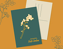 State Floral Postcards | North Carolina - Dogwood