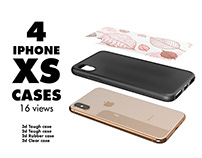 4 iPhone XS Cases Mock-up