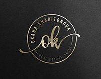Oxana Kharitonova - Real Estate Agent - Logo Design