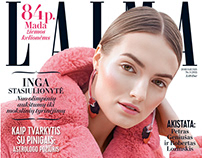 LAIMA magazine cover (2018/01) with Agnė Končiūtė