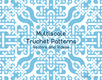 Multi-scale Truchet patterns. Video and vector format.