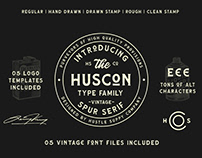 HUSCON - A Vintage Spur Serif Typeface