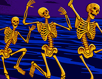 Dancing Skeletons Poster