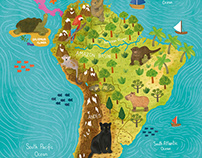 South America Map for Book