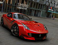 Ferrari F12 TDF -Vred renderings