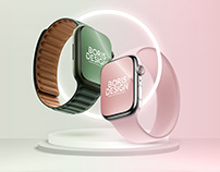 Free PSD Apple Watch Series 7 mockup