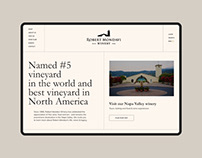Robert Mondavi winery – Website redesign concept