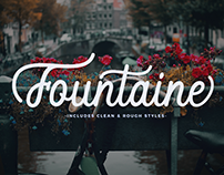 Fountaine Script With Clean And Rough Styles