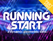 Running Start: a Dynamic Geometric Sans