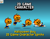 Halloween Boy 2D Game Character Sprite