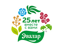 Evalar. 25 Years Anniversary logo