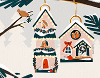 Christmas Bird Houses