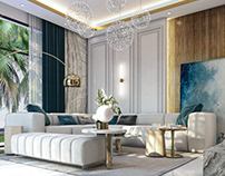 Living room with Neo-classic style