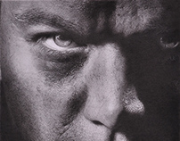 Jason Bourne Charcoal Portrait