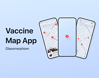 Glassmorphism, Glass Style Vaccine Finder Map App