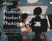 Product Photography One Page Website Design