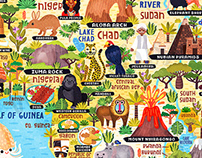 Map of Africa Illustration