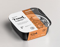 Square Food Container Mock-up