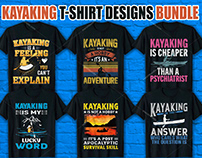 kayaking T-Shirt Designs Bundle