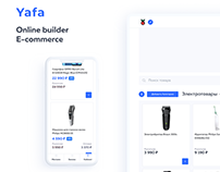 Yafa — Web/Mobile E-commerce Builder Interface UX/UI