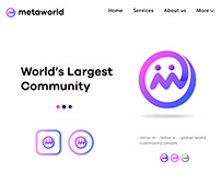metaverse logo and brand identity - letter mw logo