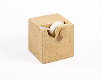 Cork Cube Tape Dispenser