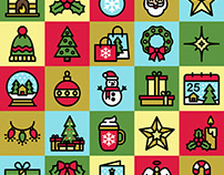 Christmas icon designs