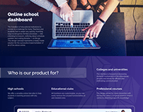 Online school dashboard
