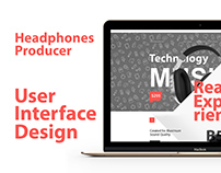 Headphone manufacturer UI Design