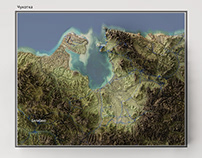 Chukotcha maps: Bilibino and Pevek