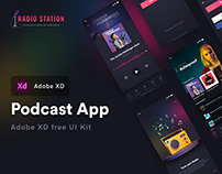 Podcast App free UI kit